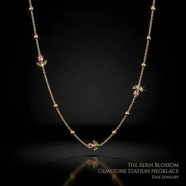 Nimi_House_Blush_Blossom_Tulip_Charm_Gold_Necklace_For_Women