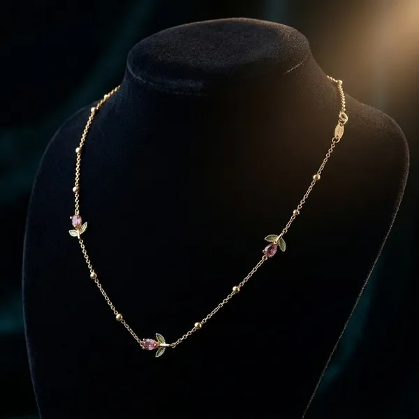 Neofashy_Blush_Blossom_Tulip_Charm_Gold_Necklace_for_Women