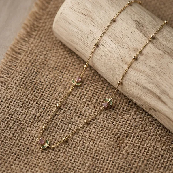 Nimi_House_Blush_Blossom_Tulip_Charm_Gold_Necklace_For_Women