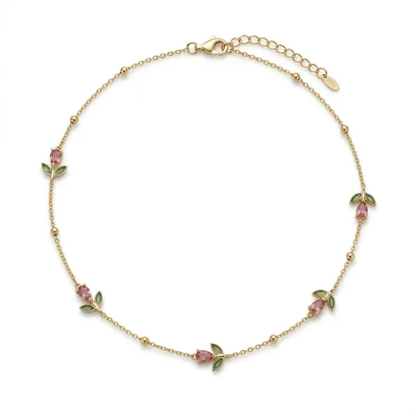 Nimi_House_Blush_Blossom_Tulip_Charm_Gold_Necklace_For_Women