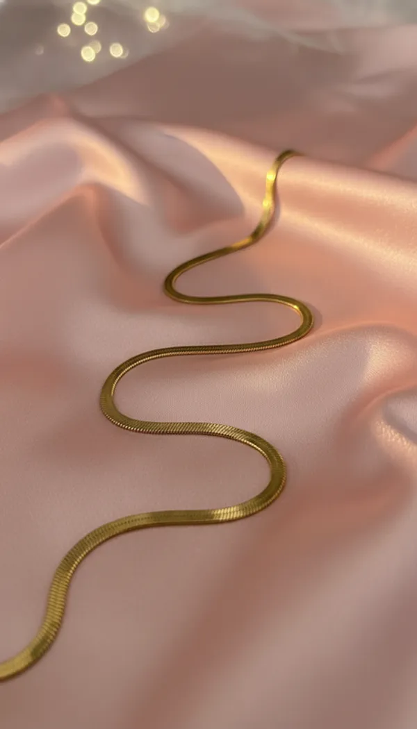 Gilded_Silk_Herringbone_Simple_Chain