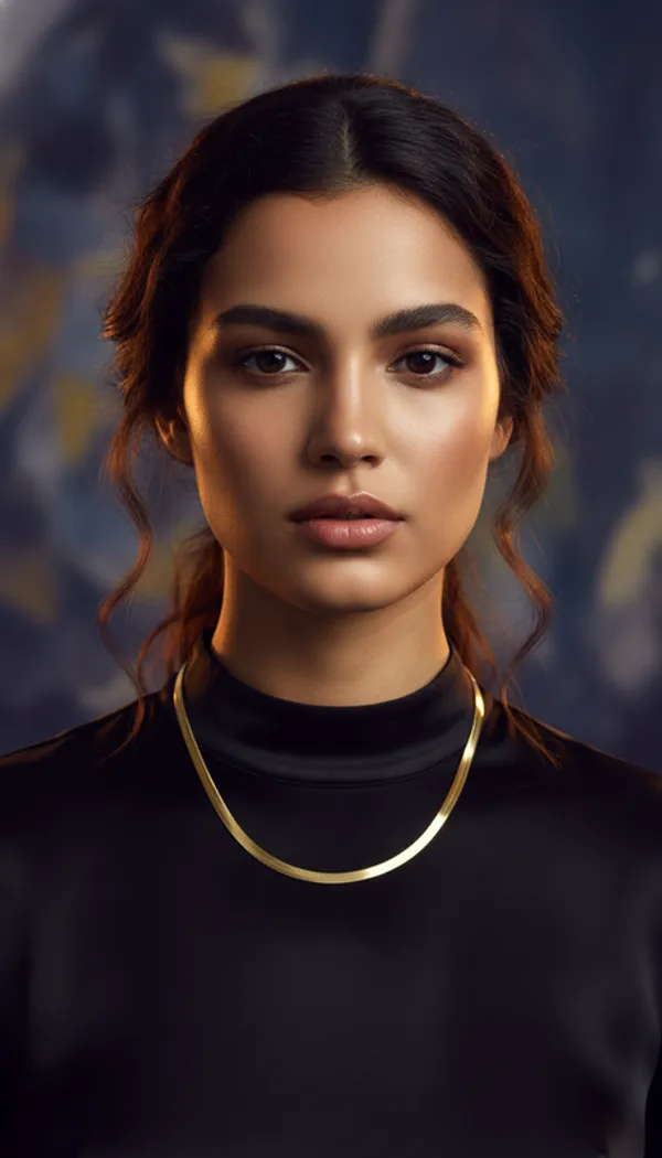 Gilded_Silk_Herringbone_Simple_Chain