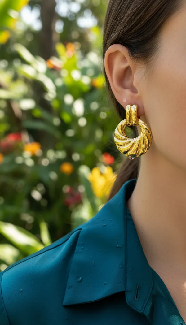 Elegant__Anti-Tarnish_Spiral_Textured_Door_Knocker_Earrings_for_Women