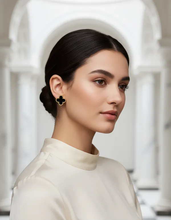 lack_Clover_Stud_Earrings_for_Women_|_Gold-Tone_Lucky_Alhambra_Inspired_Earrings