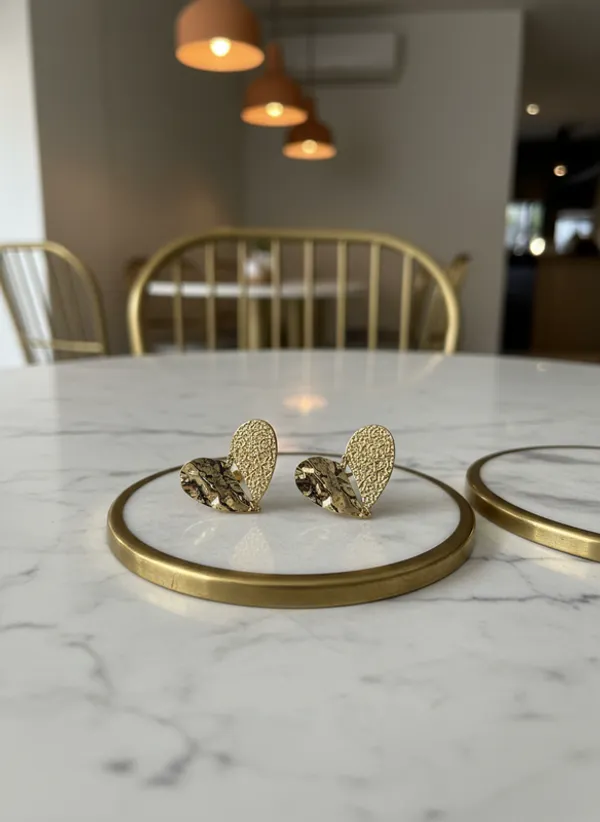 Textured_Golden_Split_Heart_Drop_Earrings