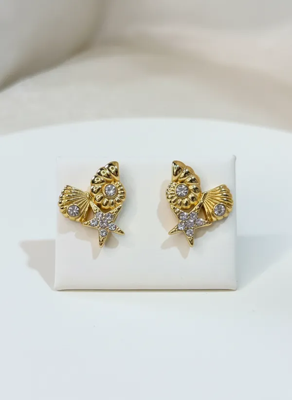 Ocean_Glimmer_Shell_And_Star_Stud_Earrings