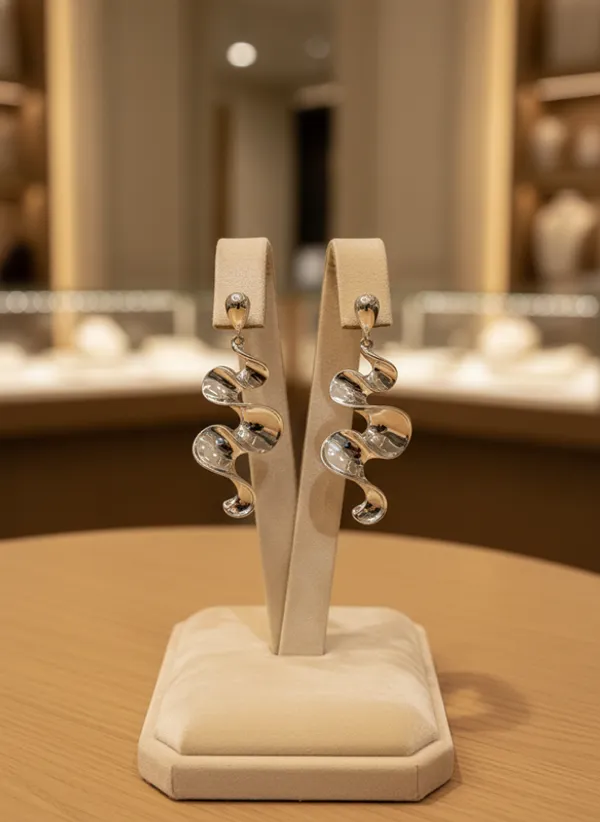 Sculptural_Molten_Silver_Earrings