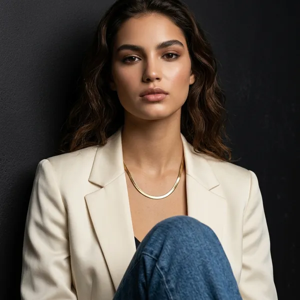Gilded_Silk_Herringbone_Simple_Chain