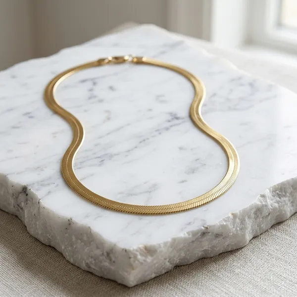 Gilded_Silk_Herringbone_Simple_Chain