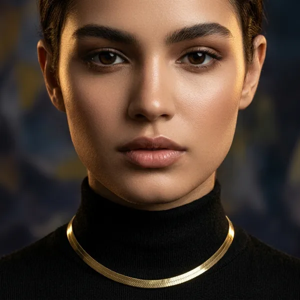 Gilded_Silk_Herringbone_Simple_Chain