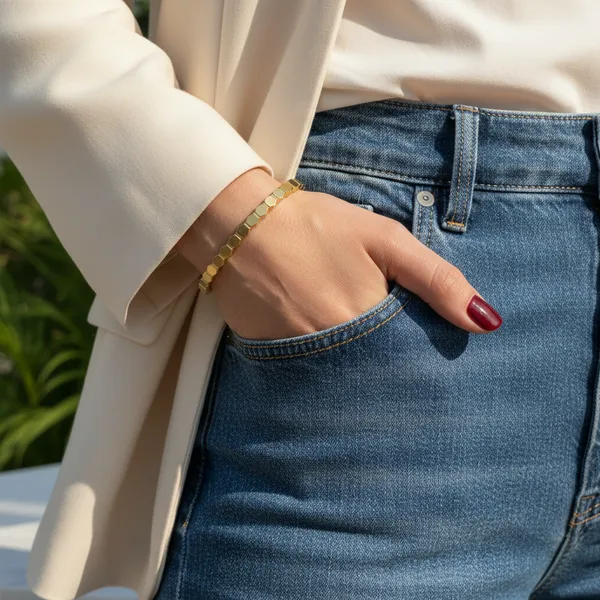 Golden_Hexagon_Link_Bracelet