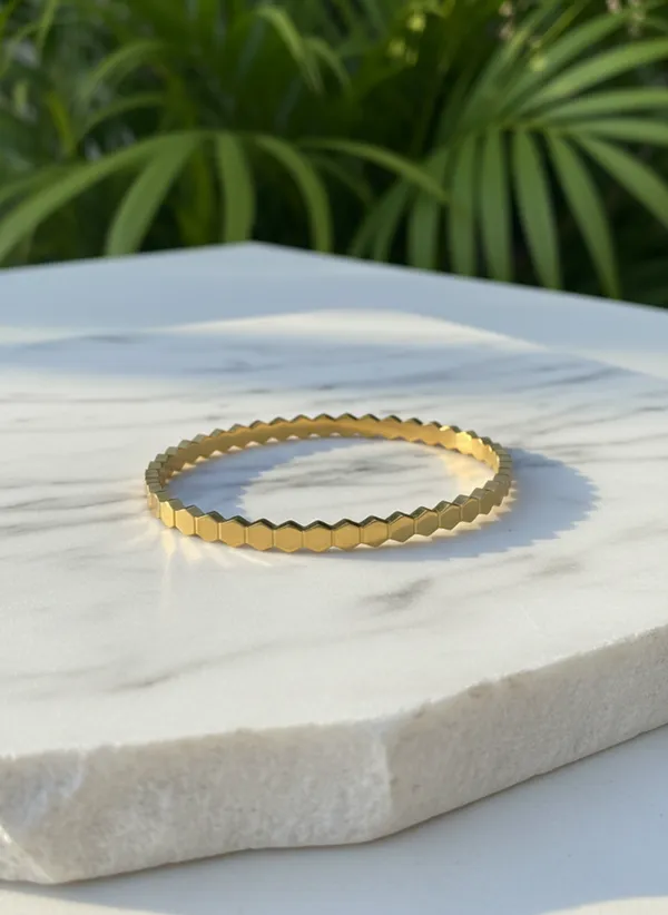 Golden_Hexagon_Link_Bracelet