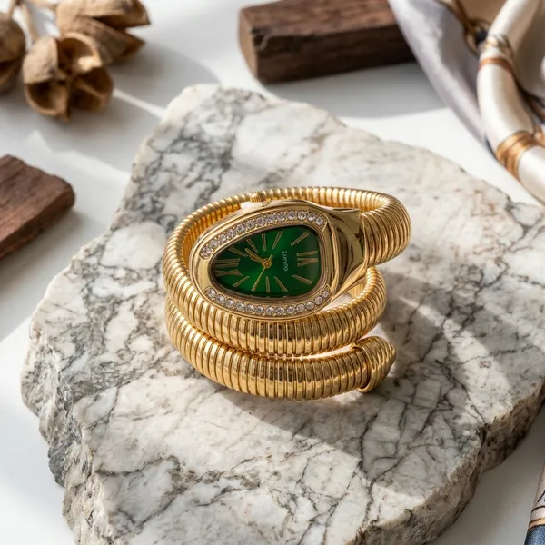 Gold-Plated_Bracelet_Watch_Snake_Serpentine_Style