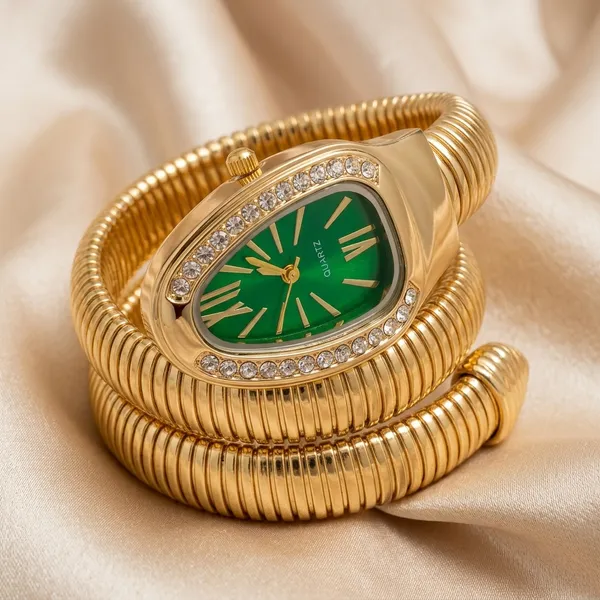 Gold-Plated_Bracelet_Watch_Snake_Serpentine_Style