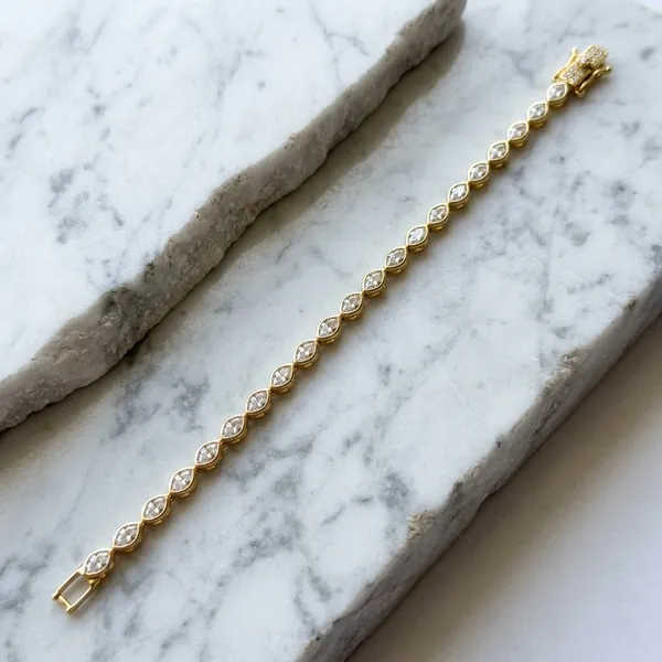 Gold_Plated_Fine_Tennis_Sapphire_Bracelets