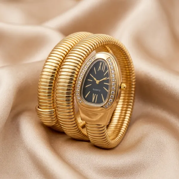 Gold_tone_Bracelet_Serpentine_Watch