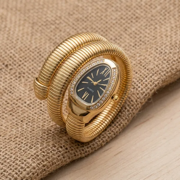 Gold_tone_Bracelet_Serpentine_Watch