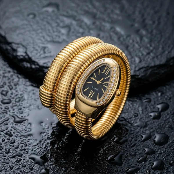 Gold_tone_Bracelet_Serpentine_Watch