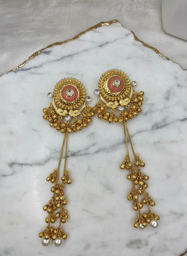 Kashmiri_Earrings_Gold_Plated_Earring_Traditional_Ghungroo_Drop