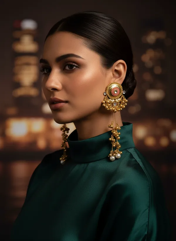 Kashmiri_Earrings_Gold_Plated_Earring_Traditional_Ghungroo_Drop