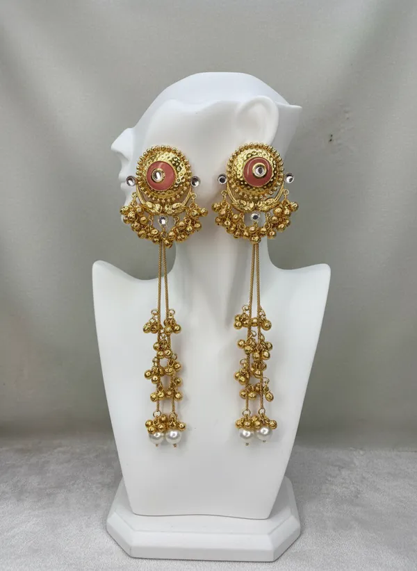 Kashmiri_Earrings_Gold_Plated_Earring_Traditional_Ghungroo_Drop
