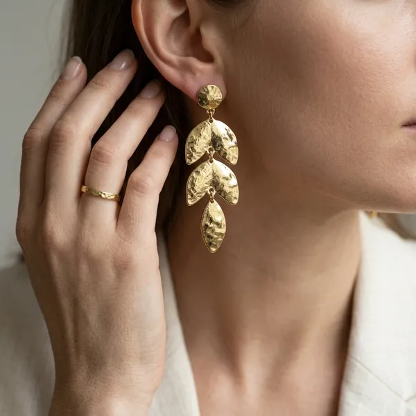 Golden_Cascading_Leaf_Drop_Earrings