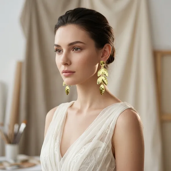 Golden_Cascading_Leaf_Drop_Earrings