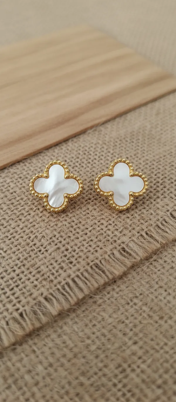 White_Mother_of_Pearl_Clover_Stud_Earrings_|_Gold-Tone_Lucky_Floral_Earrings_for_Women