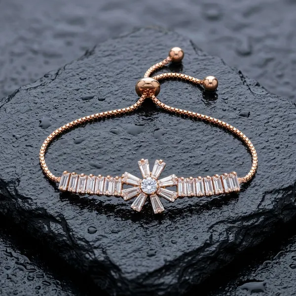 Rose_Gold_Plated_Zirconia_Adjustable_Floral_Baguette_Bracelet