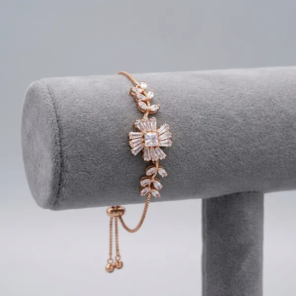 Rose_Gold_Plated_Bracelet_with_Floral_Slider_Design