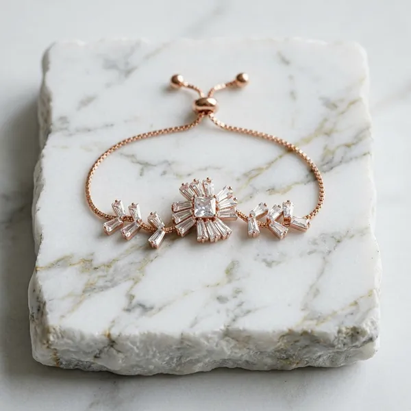Rose_Gold_Plated_Bracelet_with_Floral_Slider_Design
