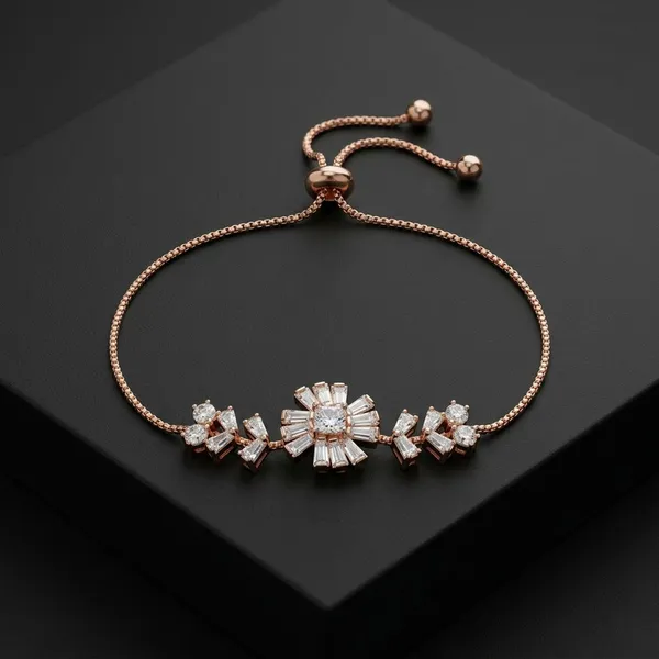 Rose_Gold_Plated_Bracelet_with_Floral_Slider_Design