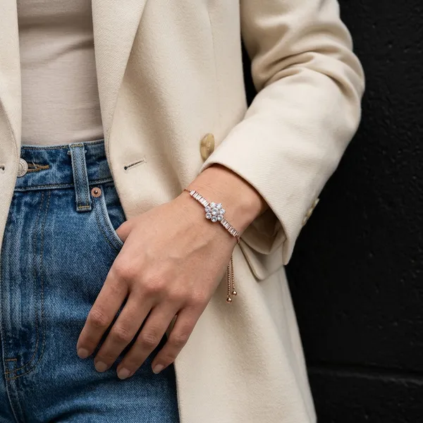 Rose_Gold_Plated_Bracelet_Adjustable_Floral_Charm