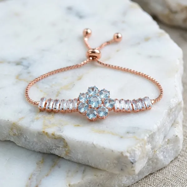 Rose_Gold_Plated_Bracelet_Adjustable_Floral_Charm