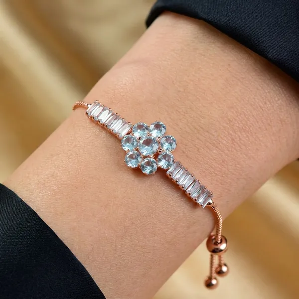 Rose_Gold_Plated_Bracelet_Adjustable_Floral_Charm