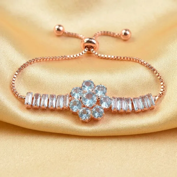 Rose_Gold_Plated_Bracelet_Adjustable_Floral_Charm