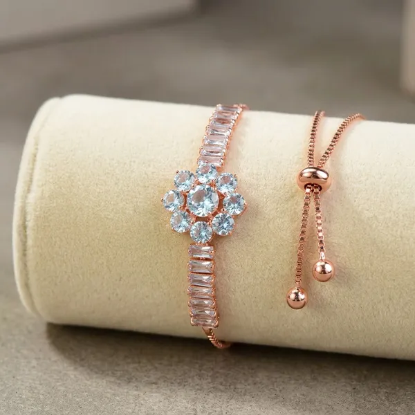 Rose_Gold_Plated_Bracelet_Adjustable_Floral_Charm