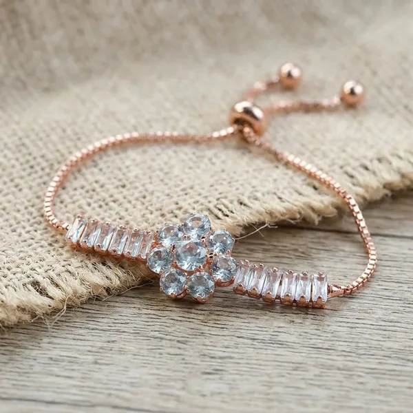 Rose_Gold_Plated_Bracelet_Adjustable_Floral_Charm