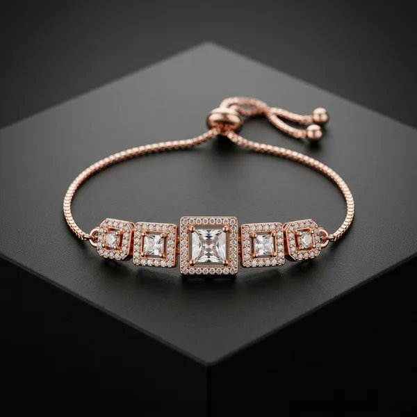 Rose_Gold_Plated_Bracelet_with_Square_Stones