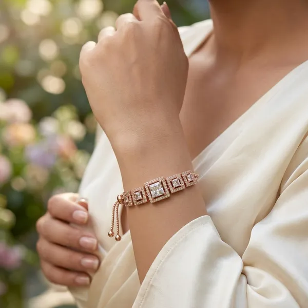 Rose_Gold_Plated_Bracelet_with_Square_Stones