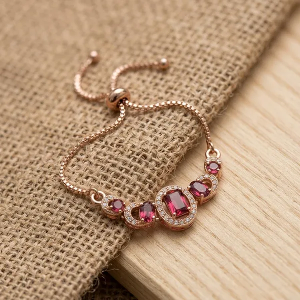 Rose_Gold_Bracelet_Adjustable_Slider_with_Pink_Stones