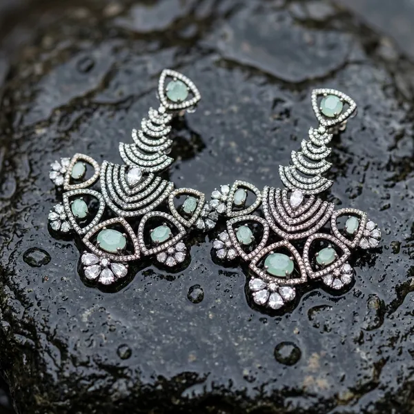 Elegant_Mint_Green_CZ_Statement__Dangle_Earrings
