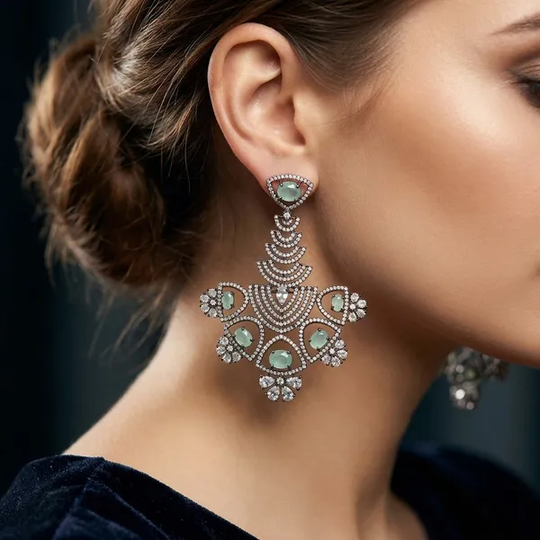 Elegant_Mint_Green_CZ_Statement__Dangle_Earrings