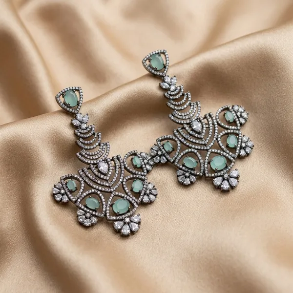 Elegant_Mint_Green_CZ_Statement__Dangle_Earrings