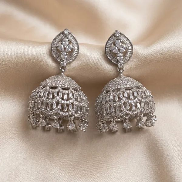 Elegant_Silver-Plated__American_Diamond_Jhumka_Earrings_for_Women_-_Traditional_Wedding_Jewelry