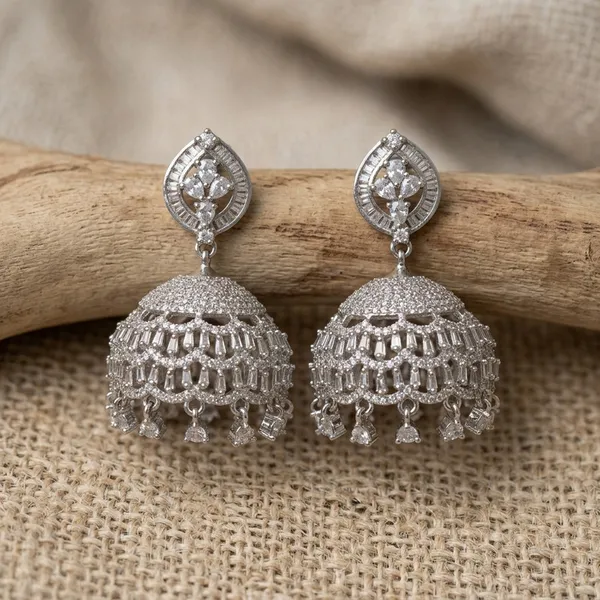 Elegant_Silver-Plated__American_Diamond_Jhumka_Earrings_for_Women_-_Traditional_Wedding_Jewelry