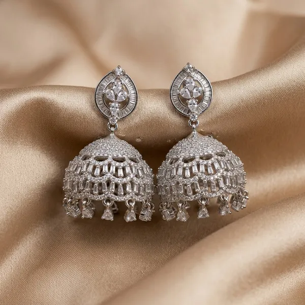 Elegant_Silver-Plated__American_Diamond_Jhumka_Earrings_for_Women_-_Traditional_Wedding_Jewelry