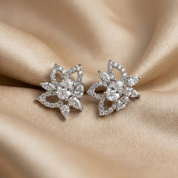 Elegant_Anti-Tarnish_Floral_Silver_Stud_Earrings_with_Marquise_Cubic_Zirconia