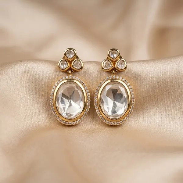 Gold_Tone_Polki_Drop_Earring