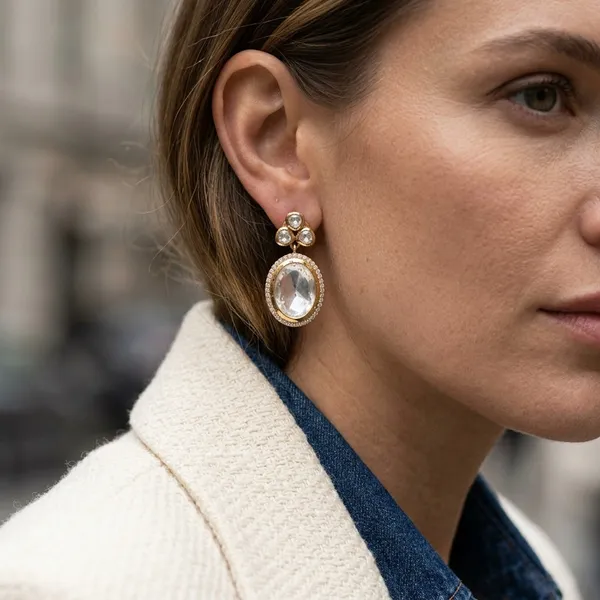 Gold_Tone_Polki_Drop_Earring